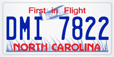 NC license plate DMI7822