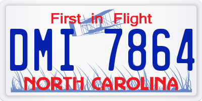 NC license plate DMI7864