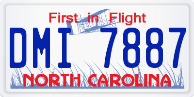 NC license plate DMI7887
