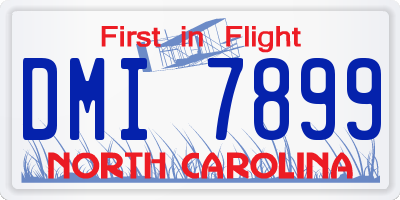NC license plate DMI7899