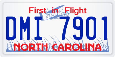 NC license plate DMI7901