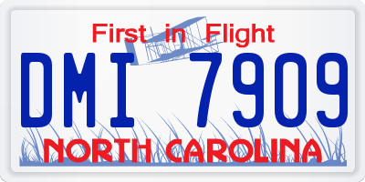 NC license plate DMI7909