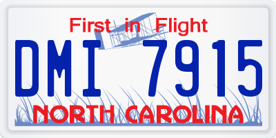 NC license plate DMI7915
