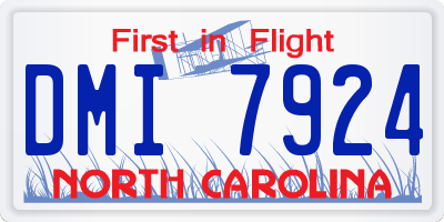NC license plate DMI7924