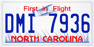 NC license plate DMI7936