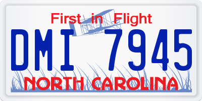 NC license plate DMI7945