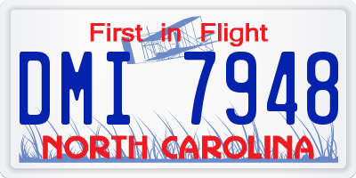 NC license plate DMI7948