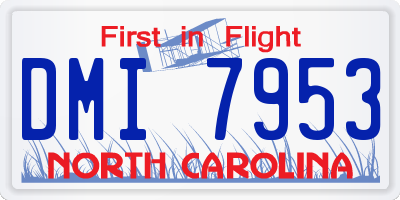 NC license plate DMI7953