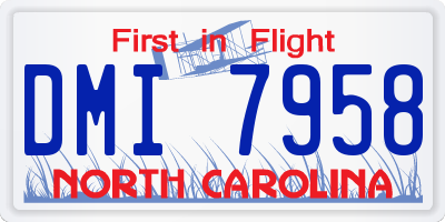 NC license plate DMI7958
