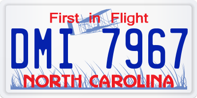 NC license plate DMI7967
