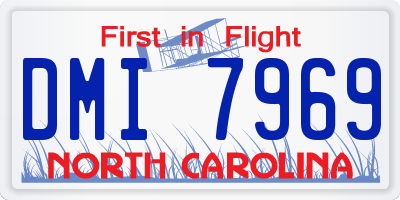 NC license plate DMI7969