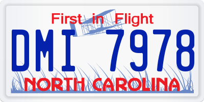 NC license plate DMI7978