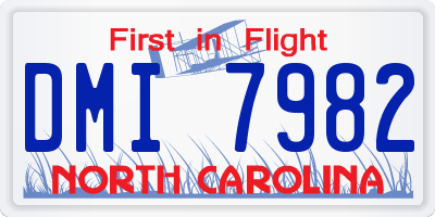 NC license plate DMI7982