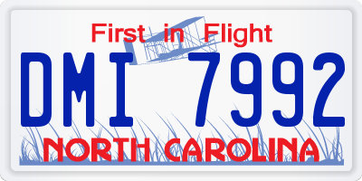 NC license plate DMI7992