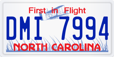 NC license plate DMI7994