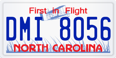 NC license plate DMI8056