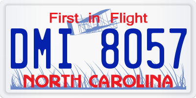 NC license plate DMI8057
