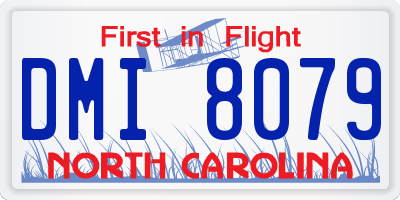 NC license plate DMI8079