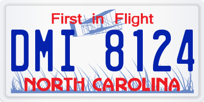 NC license plate DMI8124