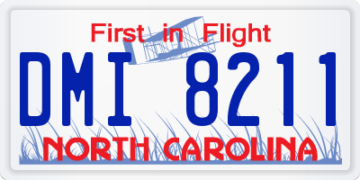 NC license plate DMI8211