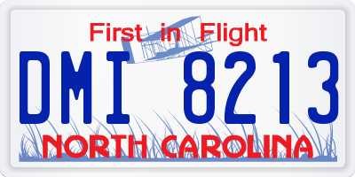 NC license plate DMI8213