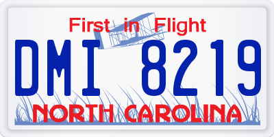 NC license plate DMI8219