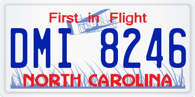 NC license plate DMI8246
