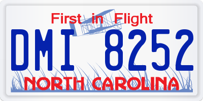 NC license plate DMI8252