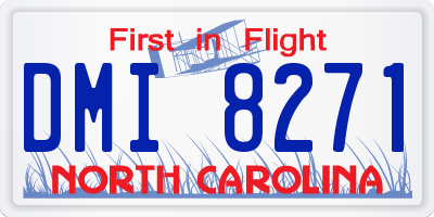 NC license plate DMI8271