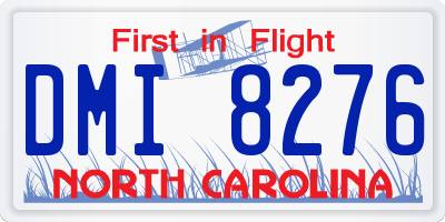 NC license plate DMI8276