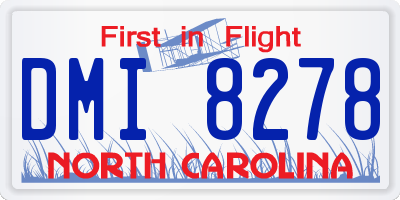 NC license plate DMI8278