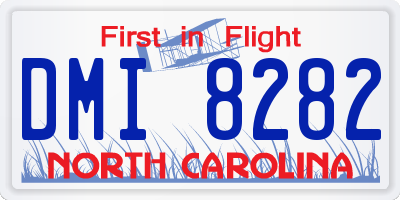 NC license plate DMI8282