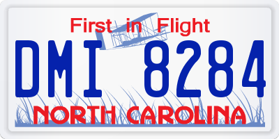 NC license plate DMI8284