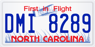 NC license plate DMI8289