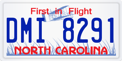 NC license plate DMI8291