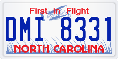 NC license plate DMI8331