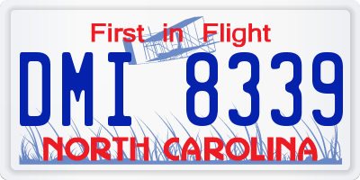 NC license plate DMI8339
