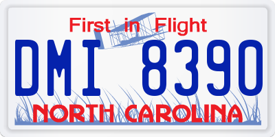 NC license plate DMI8390