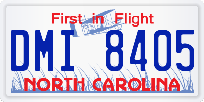 NC license plate DMI8405