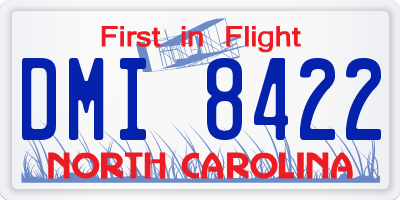 NC license plate DMI8422
