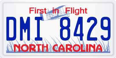 NC license plate DMI8429