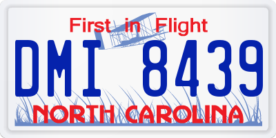 NC license plate DMI8439