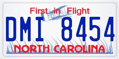 NC license plate DMI8454