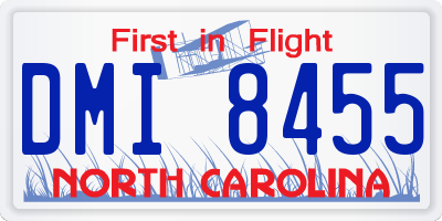 NC license plate DMI8455