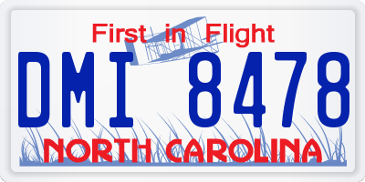 NC license plate DMI8478