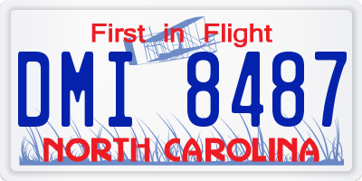 NC license plate DMI8487