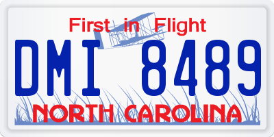 NC license plate DMI8489