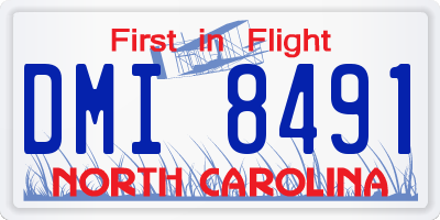 NC license plate DMI8491
