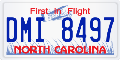 NC license plate DMI8497