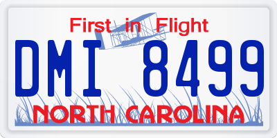 NC license plate DMI8499
